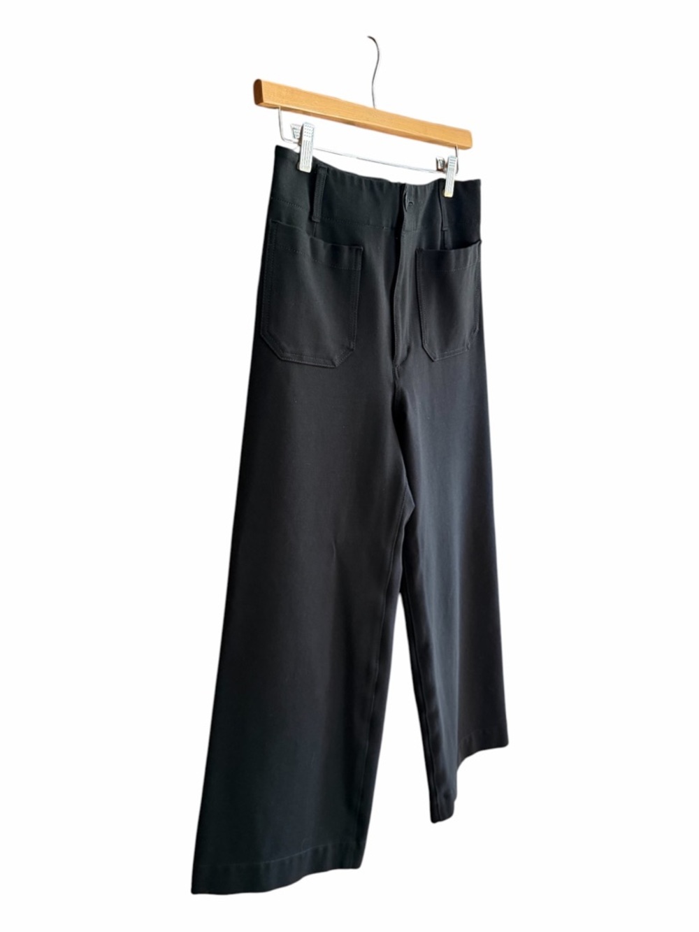 MAEVE ANTHROPOLOGIE The Colette Ponte Crop Wide-Leg Pants Black 28 - Picture 5 of 14